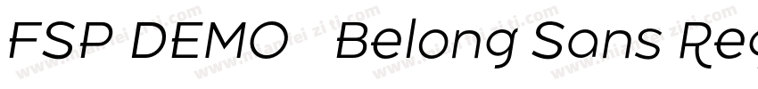 FSP DEMO   Belong Sans Regular字体转换